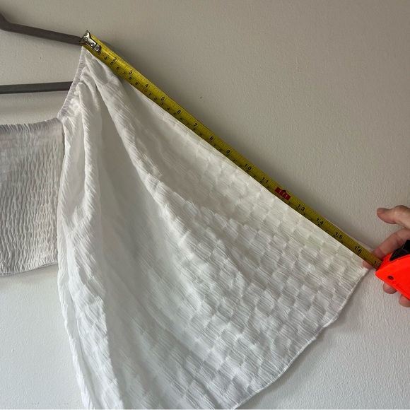 Boho White 2 Piece Set L | Smocked Crop Top Off Shoulder Bell Sleeve Maxi Skirt - Picture 7 of 10